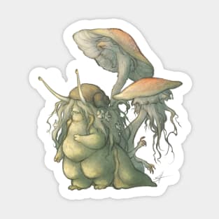 Snail and Mushroom Changelings Sticker